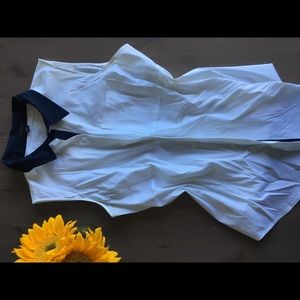 Collared sleeveless dress top